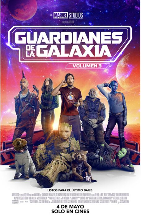 Póster oficial de la cinta de Guardianes de la galaxia vol. 3 