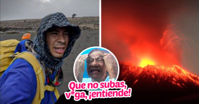 Tiktoker desobedece las órdenes y sube al Popocatépetl para pedir que no haga erupción