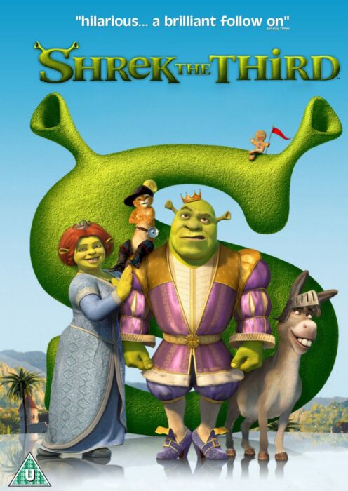 portada de la cinta Shrek Tercero 