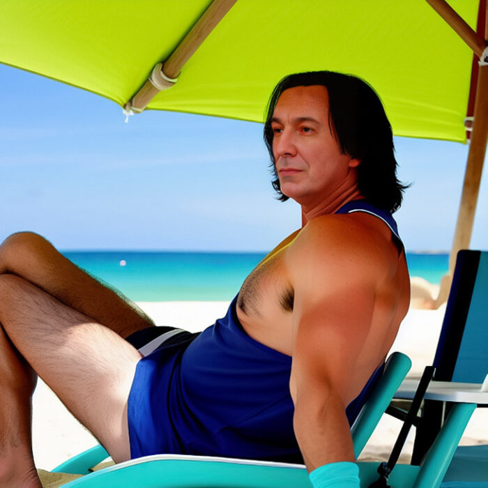 severus snape en la playa segun la ia