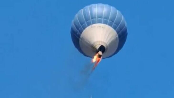 globo aerostático incendiado 