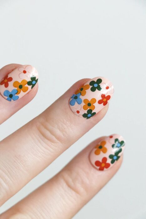 Manicura floral