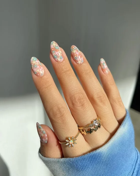 Manicura floral