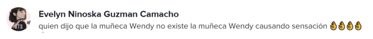 Comentario sobre Wendy Guevara ya tiene su muñeca Barbie y no todos están soportando