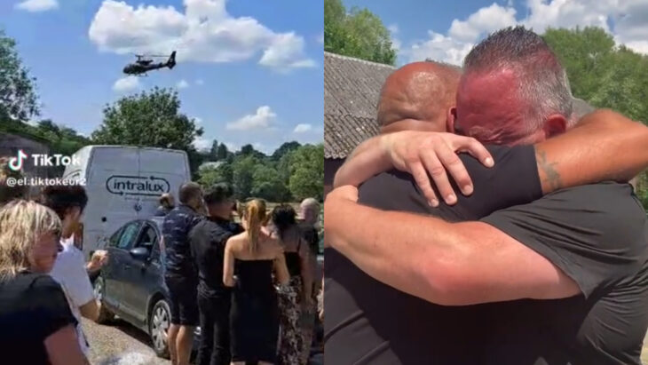 people hugging a relative they thought was dead 