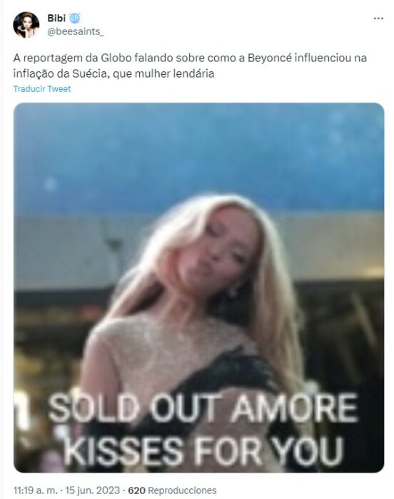 meme al respecto de la inflación causada por Beyoncé en Suecia 