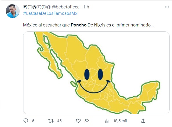 reacción por nominación de Poncho