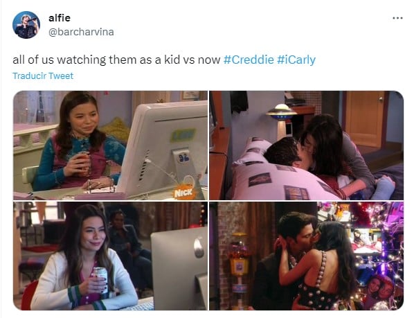 meme sobre el beso de Carly y Freddie en el reboot de iCarly 