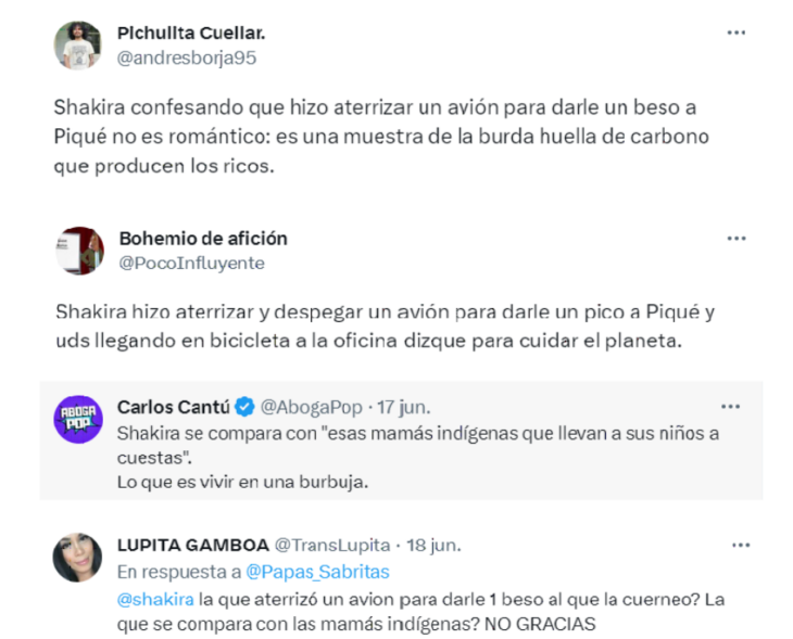 captura de pantalla de comentarios en español de Twitter