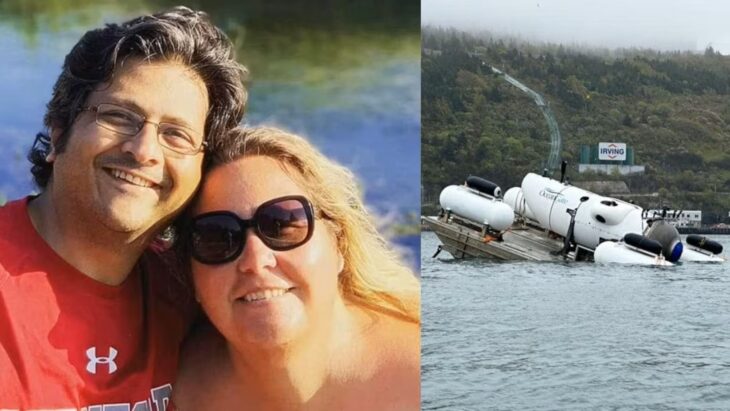 Christine Dawood y su esposo Shahzada quien falleció a bordo del Titan