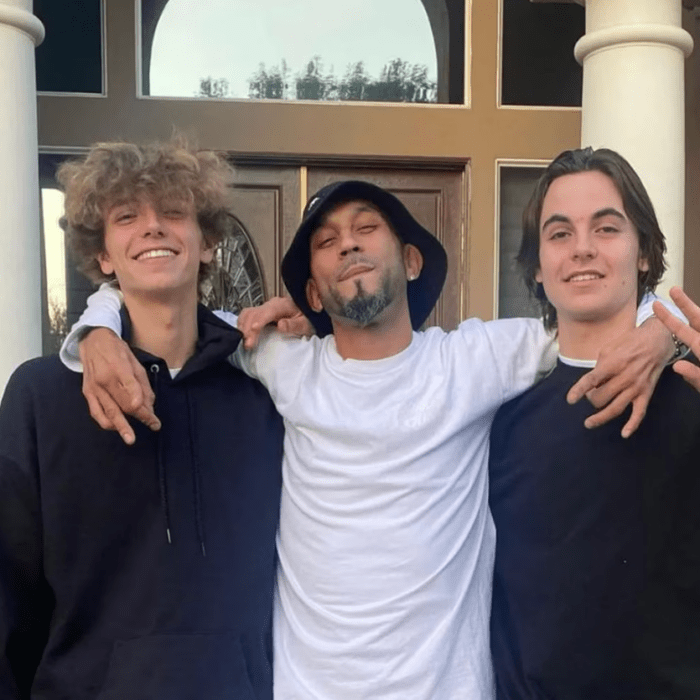 Kevin Federline posa con los hijos que tuvo con Britney Spears que ya son adolescentes