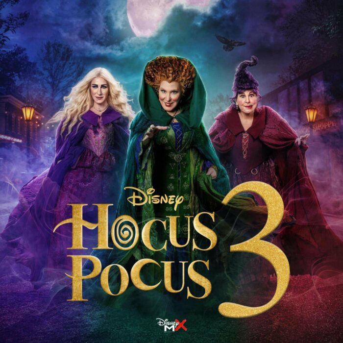 Póster con la imagen de las brujas de Hocus Pocus anunciando la tercera parte 