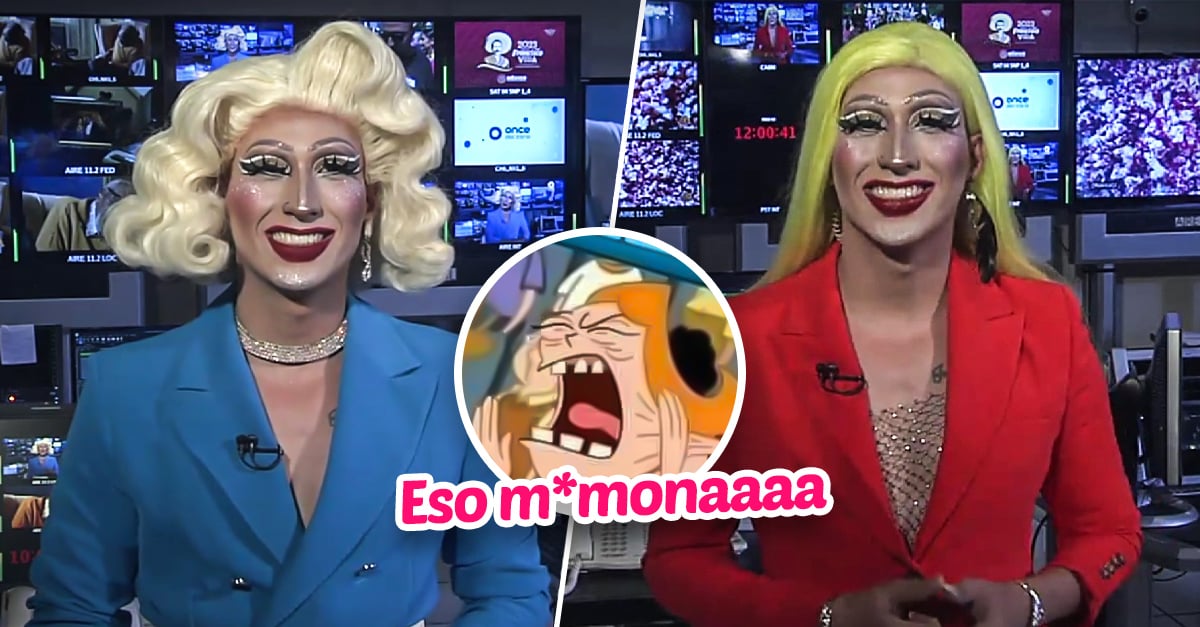 This is Amanda, the first Drag Queen news host in Mexico