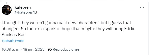 captura de pantalla de un comentario sobre la integración de Linda Hamilton en Stranger Things 5 