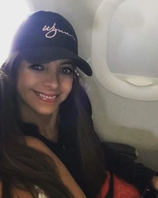 Selfie de Pilar Montenegro en un avión 