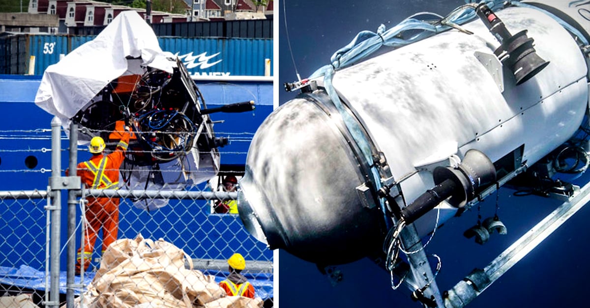 Recovered remains of the Titan submersible from the depths of the Atlantic