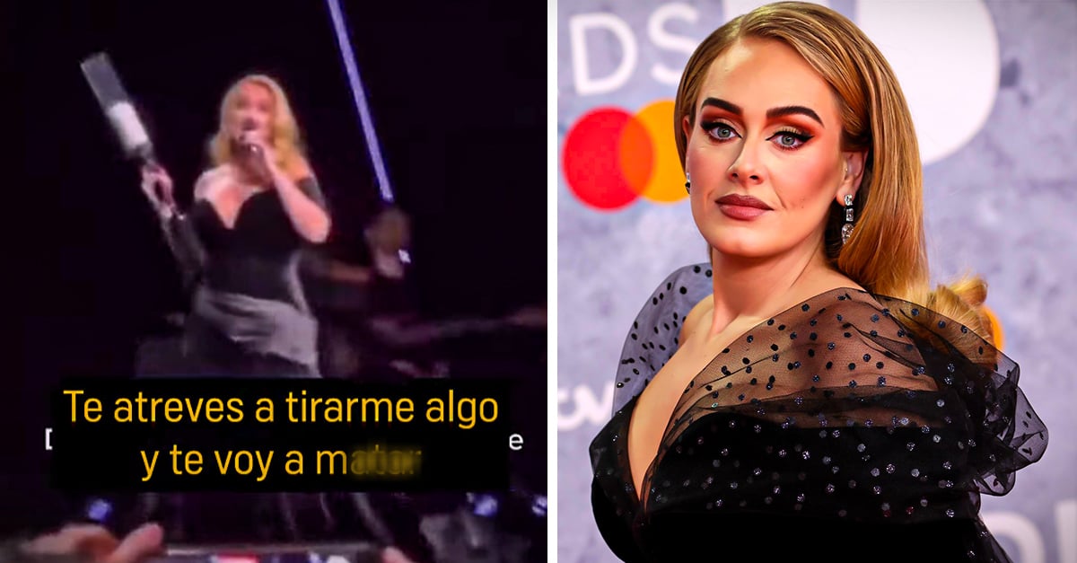 Adele threatens anyone who dares to throw objects at the stage