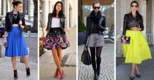 15 combinaciones de falda y chaqueta de cuero que amarás usar