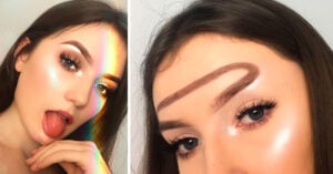 La última moda loca de cejas es una uniceja a la inversa: la idea es traer un halo en la frente