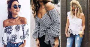 11 Looks de blusas con hombros descubiertos que deben formar parte de tu armario