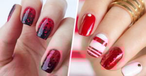 20 Increíbles diseños para decorar tus uñas con un intenso color rojo pasión